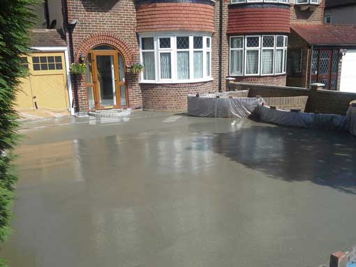 Mrs. D's Driveway Concrete Laid